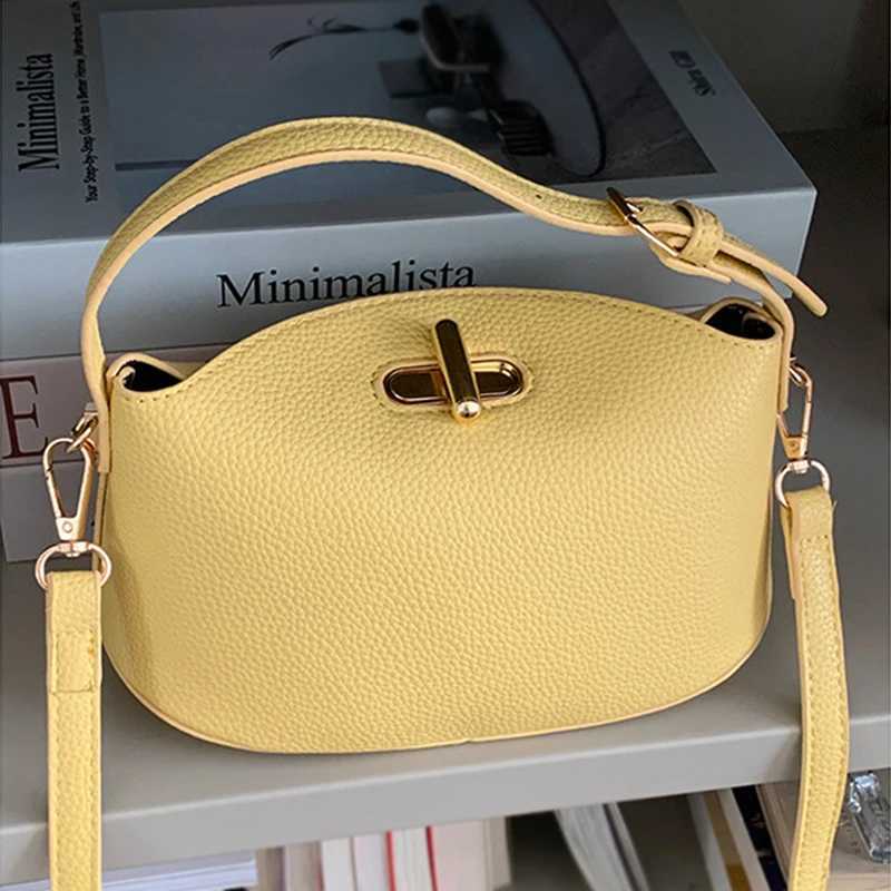 Niche Brand Womens Fashion Handbag Soft Versatile Shoulder Messenger Bag 2025 Super Hot Yellow Portable Bucket Bag Womens Bag W250626