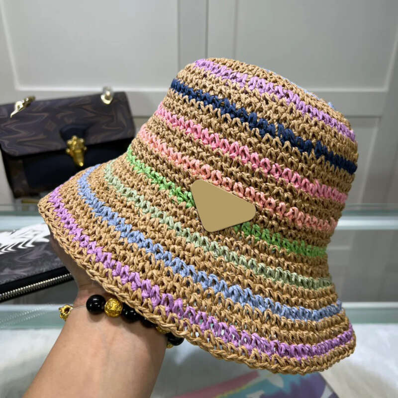 2025 Summer Bucket Hats Designer Straw Hat Luxury Caps Casquette Grass Braid Cap Fitted Crochet Hat Fashion Womens Beach Sunhat Unisex Visor Snapback Fisherman Hats