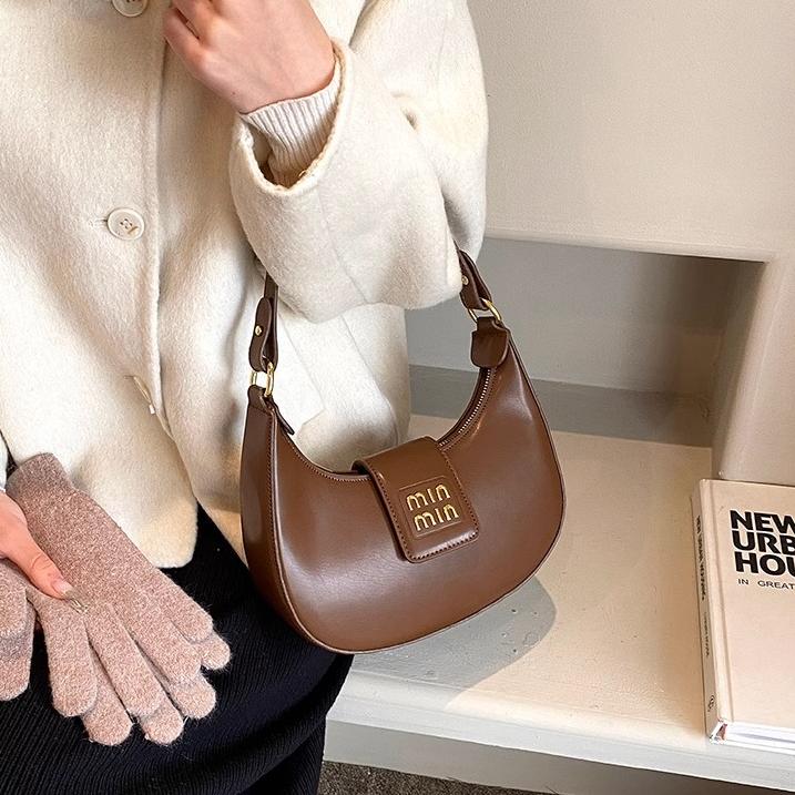 Designer bag shoulder bag handbag armpit bag high-quality women's handbag wallet leather metal badge homeless bag crossbody bag black classic arm