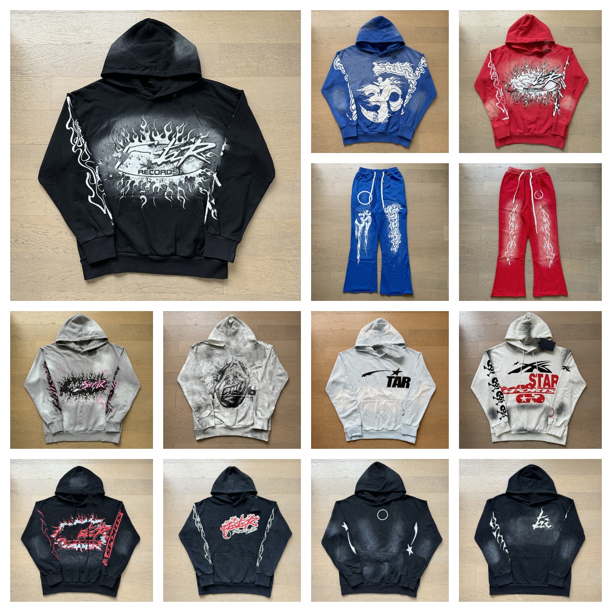 Designer Mens Zip Up Hoodie Helllstarly Hoodie For Man Woman Tracksuits Sports Suit Pants Pullover Vintage Street Graffiti Sweatshirts