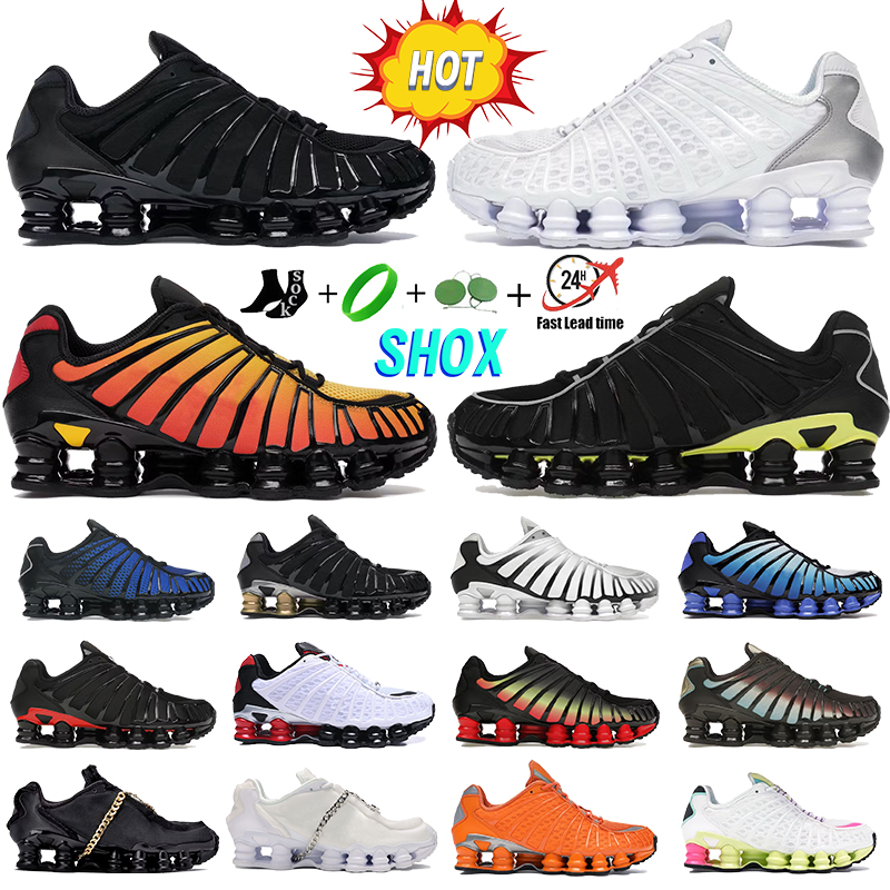 Running Shoes for Men Women Shox TL Designer Sneakers Black White Metallic Platinum Outdoor Sneaker Trainer Mens Sport Runner Trainers Womens Platform Walking Shoe