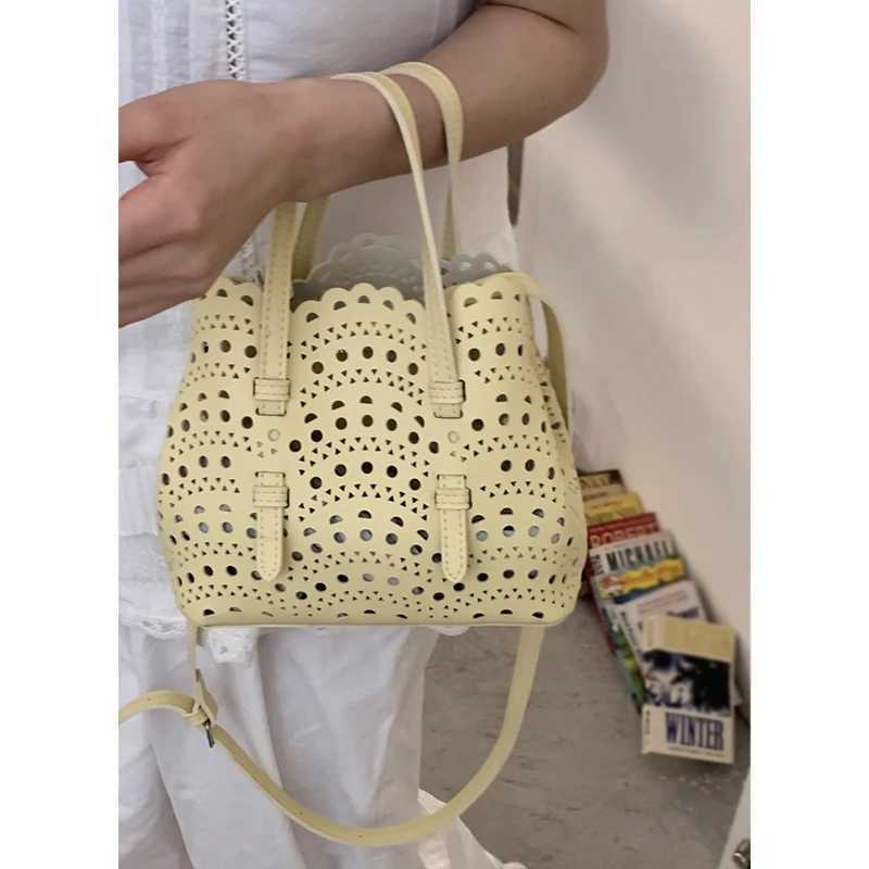 Women Summer Fashion Handbag Hollow Out Print Composite Bags Large Capacity Female Daily Commute Crossbody Packs Lady Handle Bag W250626