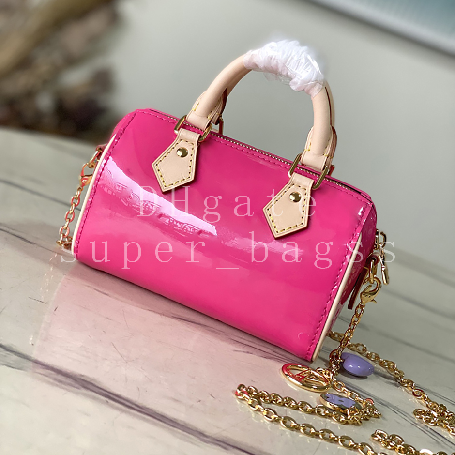 Nano Speedyyy Mini Crossbody bag Mirror quality handbag Luxury Designer Bag patent leather wallet 16CM Shoulder Bag with Box LS01A5