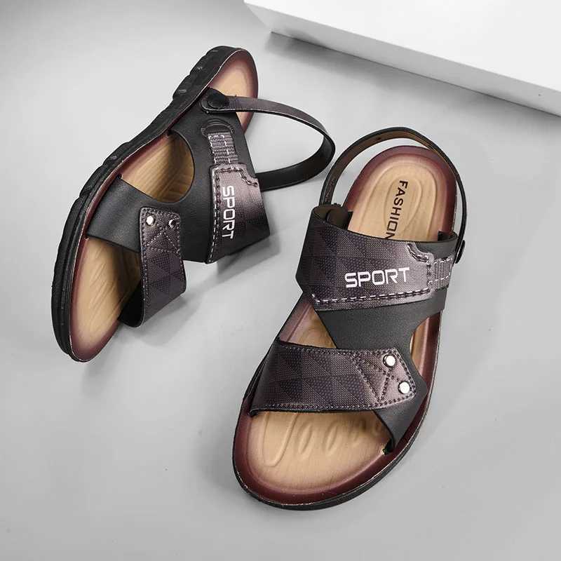 Mens Summer New M Size Casual Slippers Men Beach Shoes Non-slip Open-toe Sandals For Outdoor Y250626