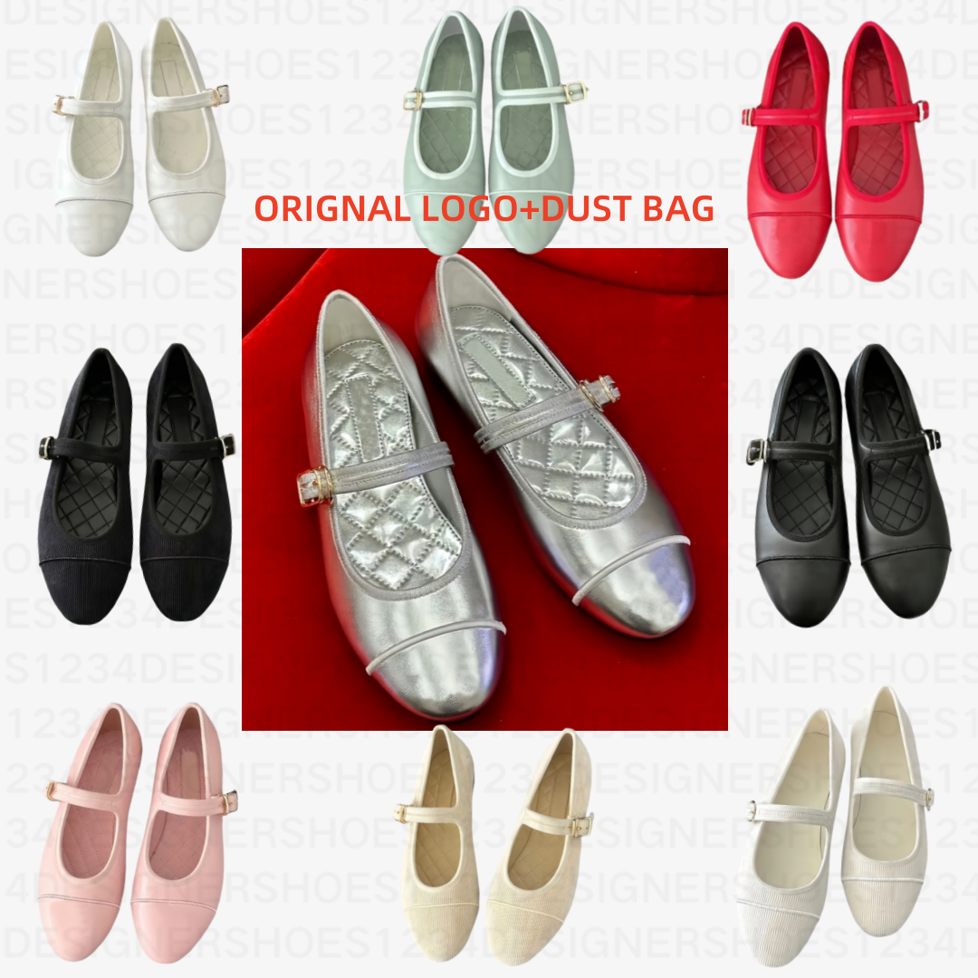 Top quality mary jane shoes Round-toe Mary Jane flat Ballet Flat strap buckle Leather loafers womens flat heels leather outsole designer dress shoes luxury shoes