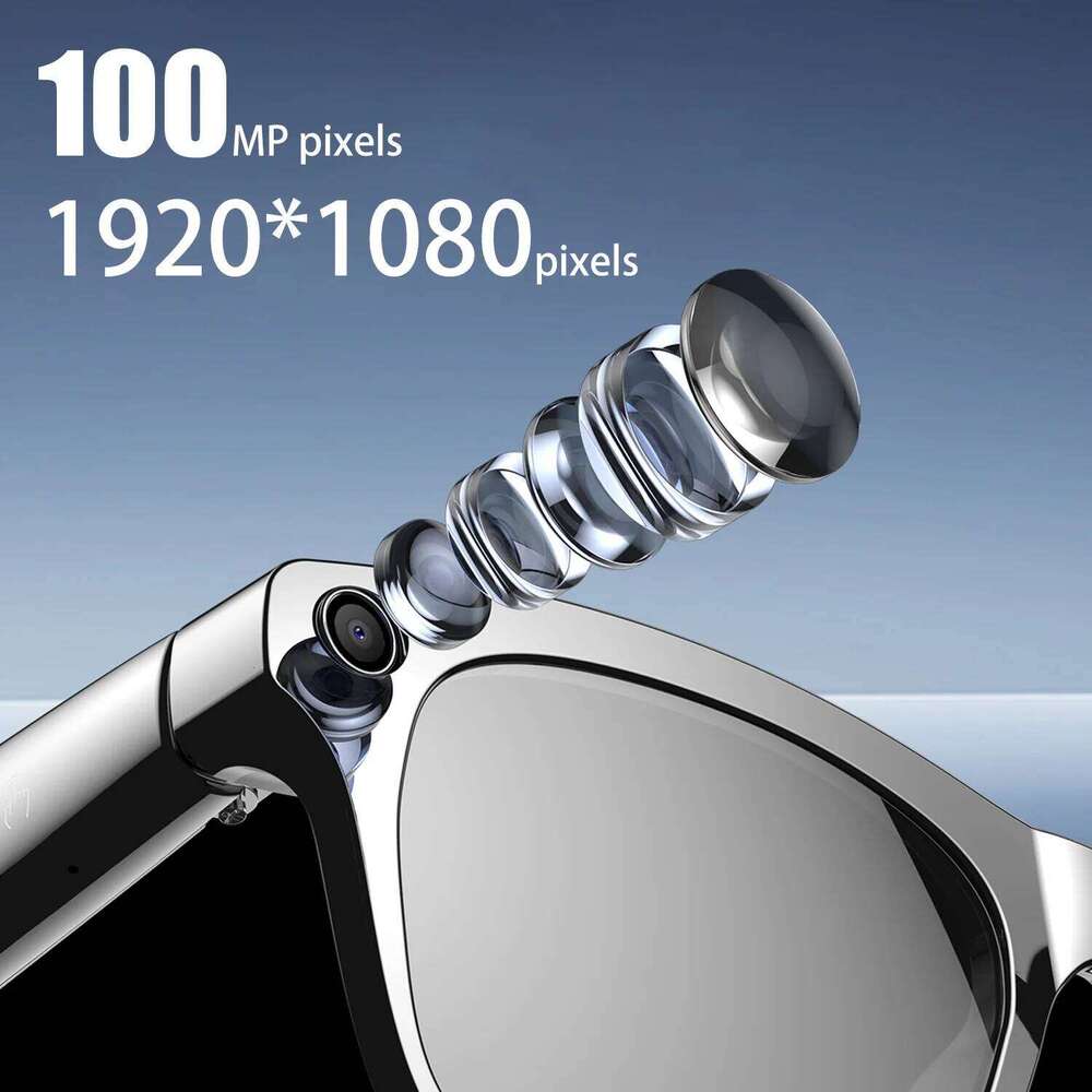 AI with 100W HD Camera Anti Blue Sunglasses Voice Assistant Photo Video Music Calling Smart Glasses For Men Women