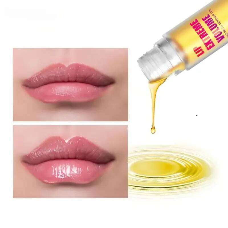 1/2Pcs Ginger And Mint Plumper Oil Radiant,Plumping Lip Volumizing Serum Smoother,Fuller Lips for Youthful and Sexy Look free shipping