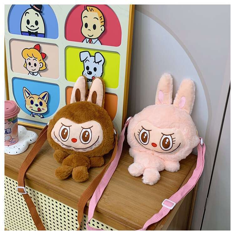 Free shipping New Shoulder Claw Machine Plush Doll Cute Labubu Coin Purse Girly Crossbody Storage Bag