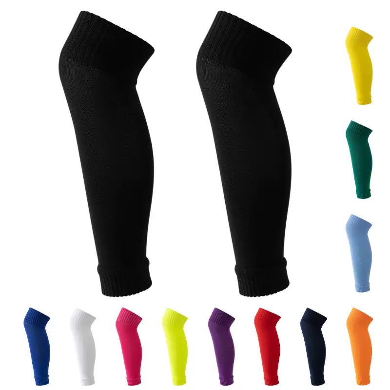 Sports Soccer Shin Guard Pad Sleeve Sock Leg Support Football Compression Calf Sleeve Shinguard For Adult Teens Children