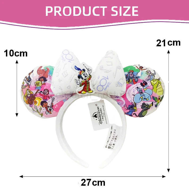 Disney 100th Anniversary Edition Mickey Mouse Headband Musical Director Disneyland Park Minnie Ear Adults/Children Girl Gift W250625