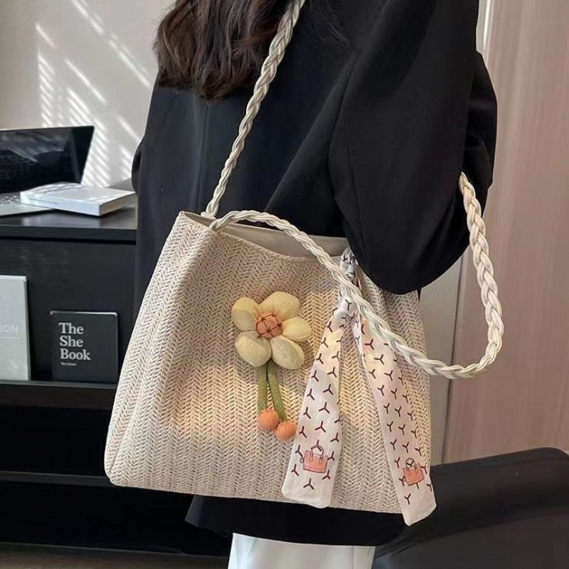 Women's Woven Bag Large Capacity New Designer Shoulder Bag Versatile Commuting Tote Bag Free Shipping Vacation Leisure Beach Bag