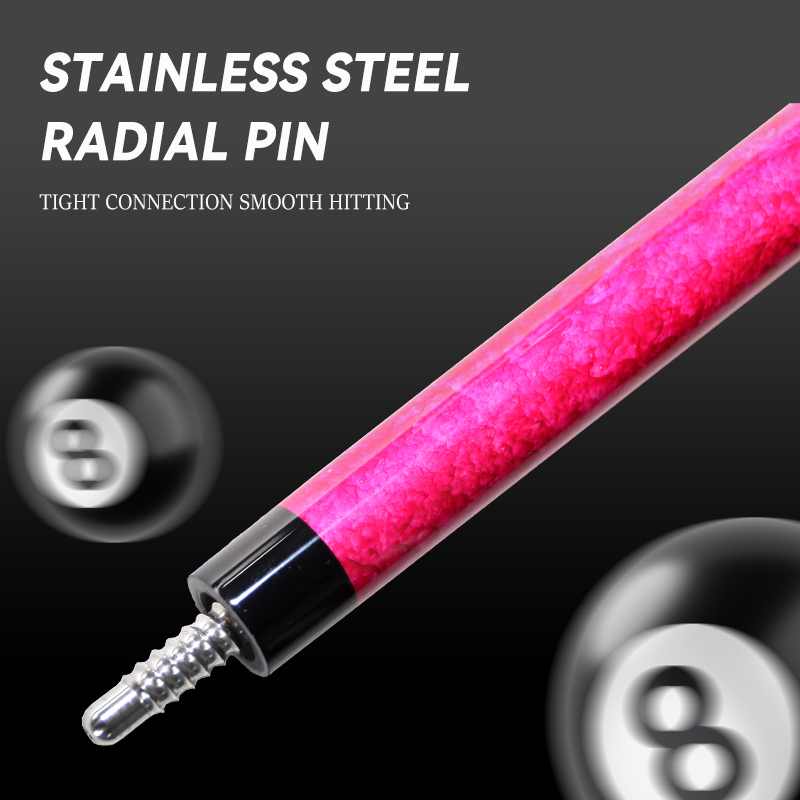 OKHEALING Quicksand Red 1/2 Split Billiard Cue Carbon Fiber Billiard Stick 12mm Pigskin Tip Radial Pin Joint Carbon fiber Cues Weight 17.6Oz Professio