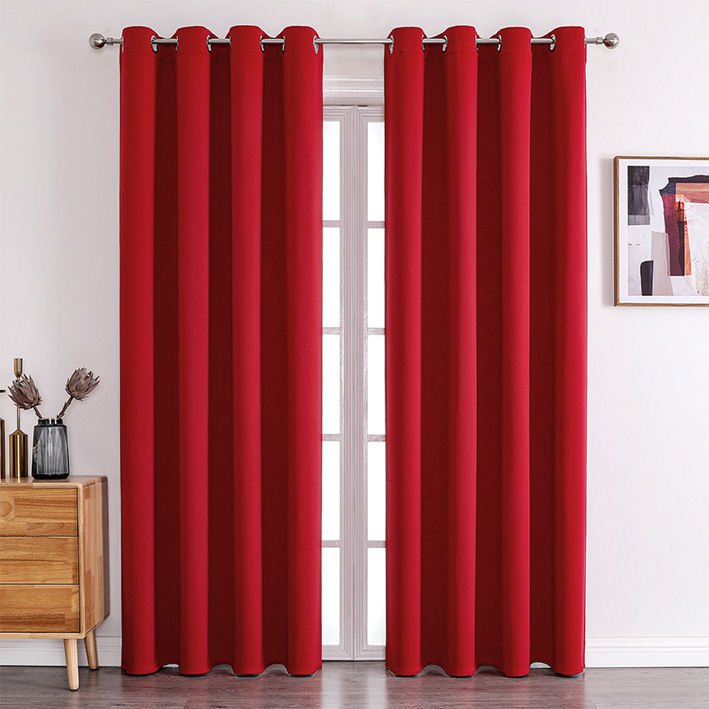 B319 foreign trade high precision full light-proof matte cloth finished curtains wholesale curtain