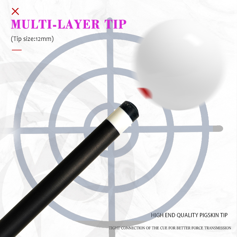 OKHEALING Quicksand Purple 1/2 Split Billiard Cue Carbon Fiber Billiard Stick 12mm Pigskin Tip Radial Pin Joint Pool Cues Carbon Carom Cues Profession