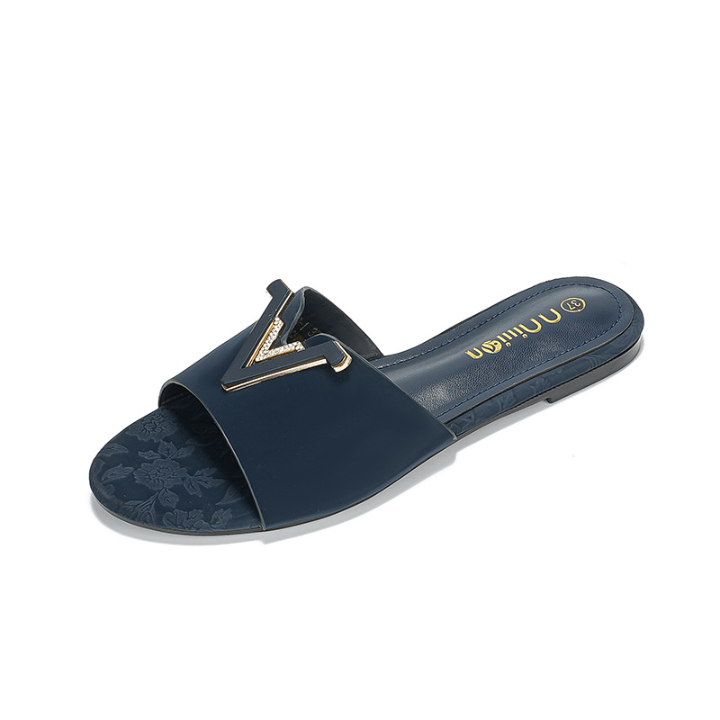 free shipping designer slippers for woman outdoor indoor casual sandals breathable fashion Flat sliders vintage classic trainers beach shoes black pin