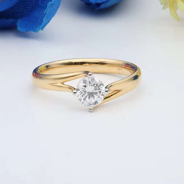 Sophisticated Single Stone Jewelry Piece: Forevermark Certified Resin Diamond Accents