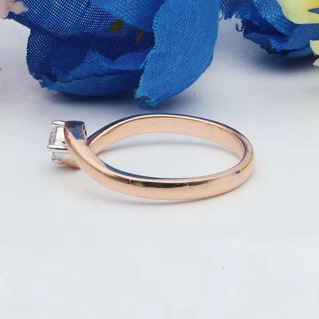Chic & Simple Rose Gold Wedding Set - Matching Stud Earrings Included