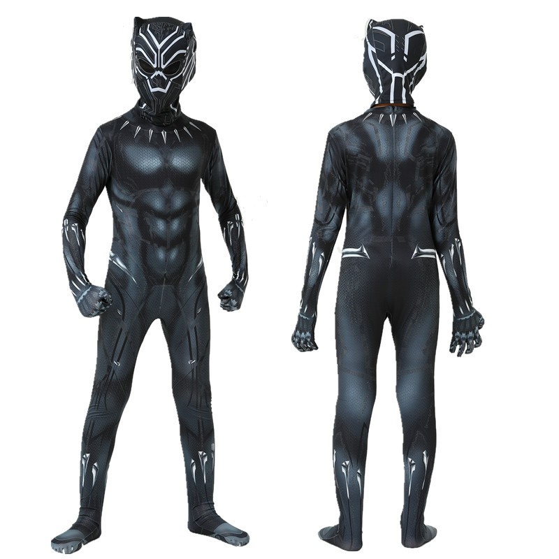 Children's costume animation game role-playing costume COS Panther battle masked mask hero role costume