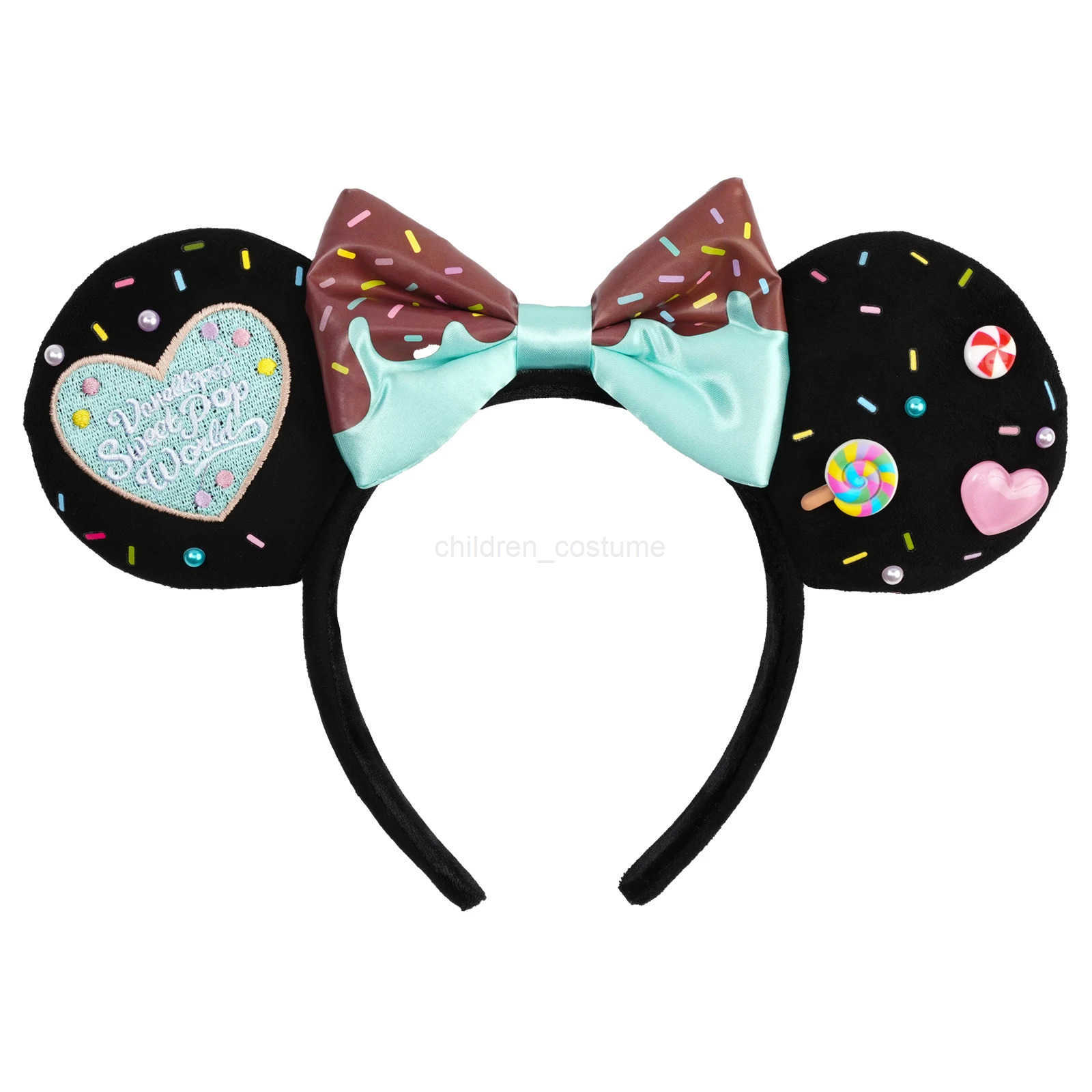 Disney 2025 Disney Minnie Mouse Ear Headband New Holiday Christmas Snowman Headdress Cosplay for Adults Kids Hair Accessories W250717