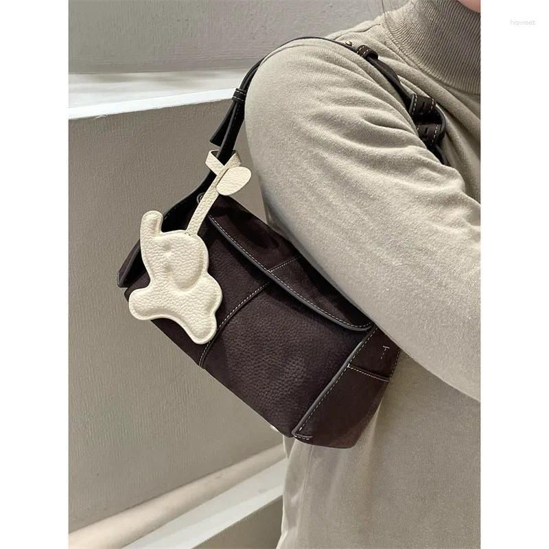 Totes Vintage Shoulder Crossbody Bags For Women Designer Handbags And Purses In PU Small Splicing Design Underarm