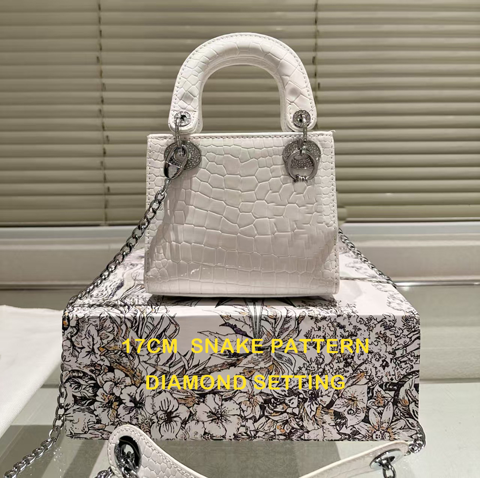 Designer lady handbag Genuine Leather lambskin Lizard pattern 17CM versatile shoulder bag fashion crossbody bag for women