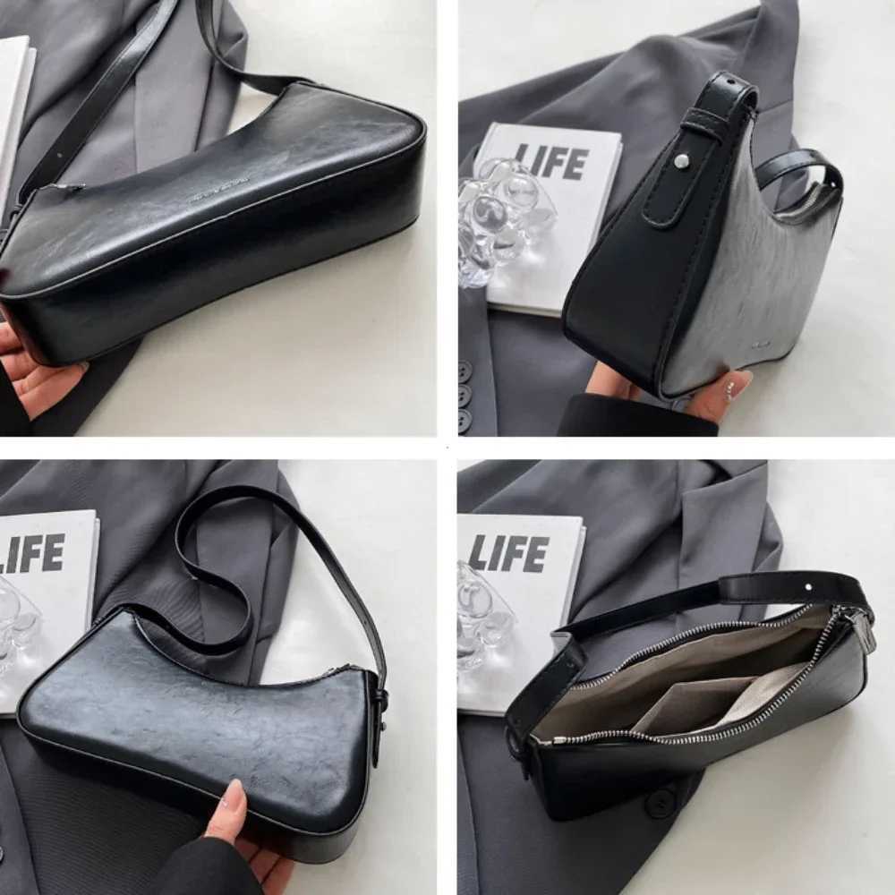 Small Cute Underarm Shoulder Bags for Women 2025 Trend Design Leather Handbags and Purses Y2K Silver Red Hand Bag Women Bag W250626
