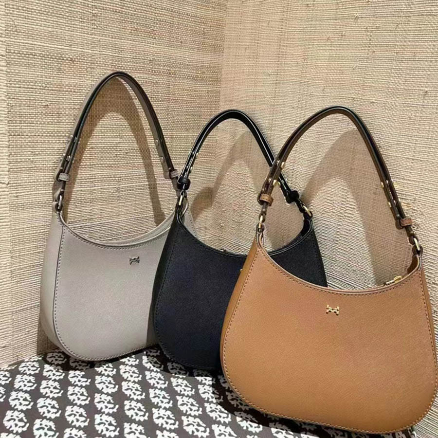 Designer Shoulder Bag Fashion New Small Crescent Bag Old Flower Armpit Bag Shoulder Crossbody Tote Handbag Women's Half Moon Bag