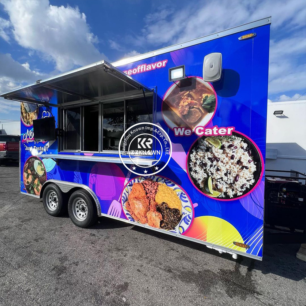Concession Hamburgers Cart Mobile Kitchen Food Trucks Street Food Van Street Food Trailer With Fully Equipped