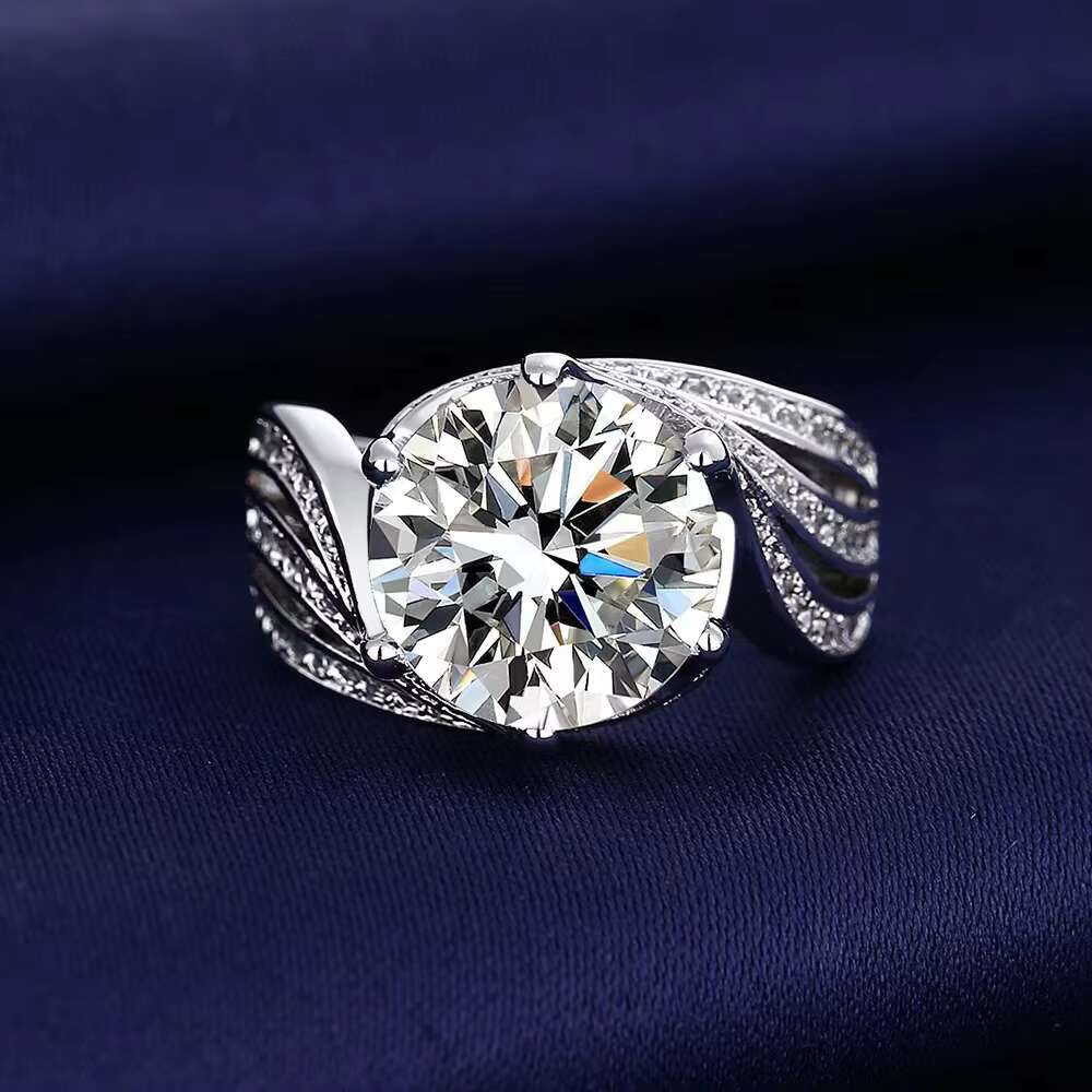 Fashion Similar Moissanite Diamond Rings Fine Jewelry Wedding Engagement Rings for Women