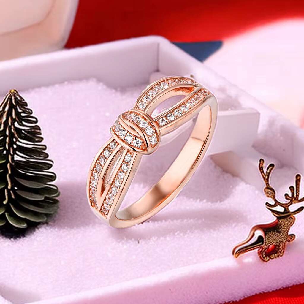 Custom OEM Fine Luxury Jewelry Gift 18k Rose Gold Plated 925 Silver Ring Certified Diamond Engagement Women