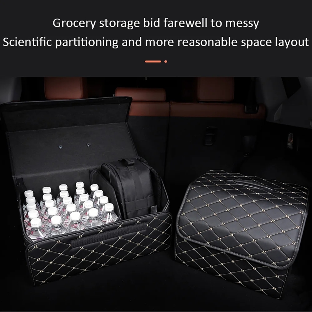 Multipurpose Collapsible Car Trunk Storage Organizer With Lid Portable Car Storage Bag Car Trunk Organizer