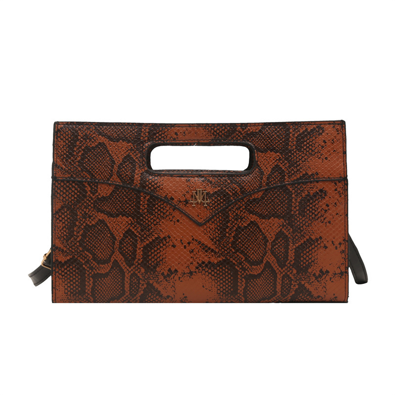 Free Shipping 2025 New Designer Bag High-end Fashion Snakeskin Pattern Handwoven Bag Fashion High-end Niche Evening Shoulder Bag For Women