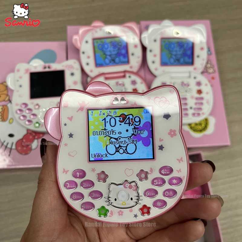 Sanrio 2024 New Sanrio Kawaii Hello Kitty Mini Phone Cartoon Kids Taiml Cute Phone Festival Birthday Fashion Girls Toys Children Gift w250626