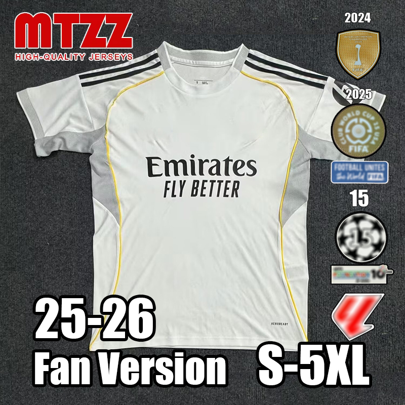 5XL 4XL MTZZ 25 26 RealS MadridS Club World Cup Soccer Jersey Home Away Third Pre Match GK Goalkeeper Special Mens Jerseys Man Top Football Shirt 2025 2026 Fan Version