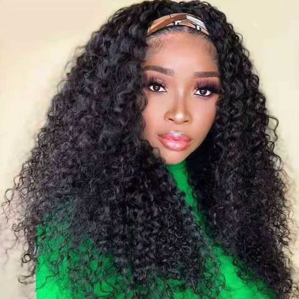 High-end real hair wig realistic hairline 100% pure human hair ice silk hairband BOBOJC