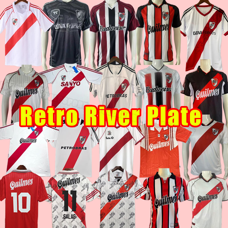 Retro classic River Plate soccer jerseys 2009 2010 CANIGGIA FALCAO ORTEGA GALLARDO CRESPO football shirt 00 18 19 1986 1988 96 98 2000 2001 1986 1987 1995 1996 1997