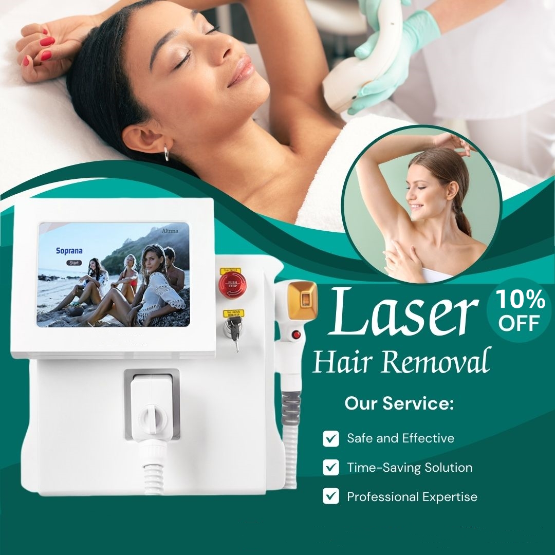The Latest Professional 808nm Diode Laser Hair Removal Device with Advanced Cooling Head for Painless and Permanent Hair Removal