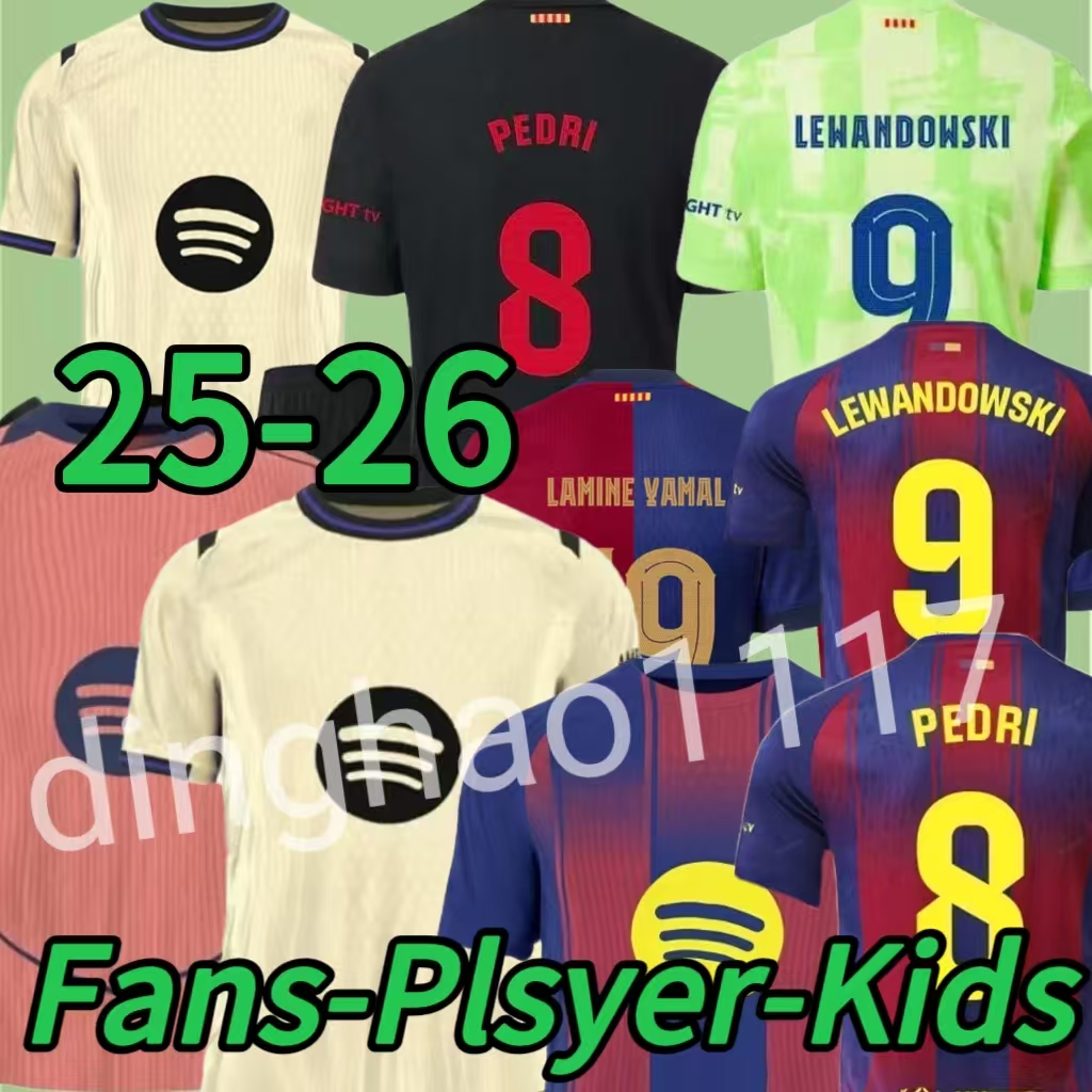 25 26 LAMINE YAMAL soccer jerseys shirts LEWANDOWSKI PEDRI RAPHINHA GAVI football kids kit maillot de foot camiseta futbol barcelone kits