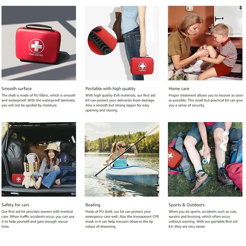 Portable First Aid Kit For Outdoor Adventures Hiking Car Traveling And Camping First Aid Kit Does Not Include Medication 250625 - view 5