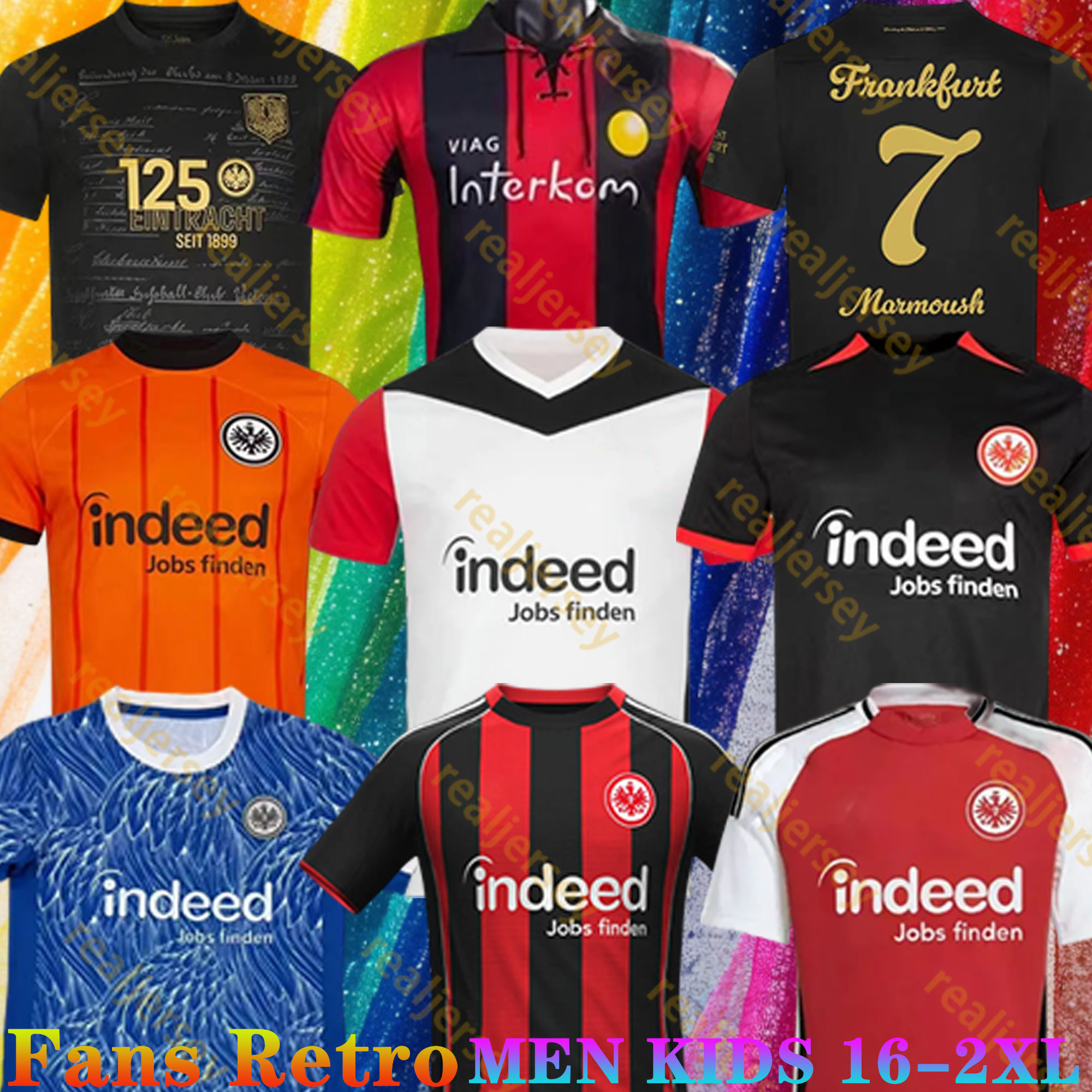 2025 TRIKOT 125 JAHRE 2024 125th JAHRE Eintracht Frankfurt Soccer Jerseys MARMOUSH M.GOTZE KNAUFF MARMOUSH SKHIRI KOCH 125 year anniversary men kids kit football kit