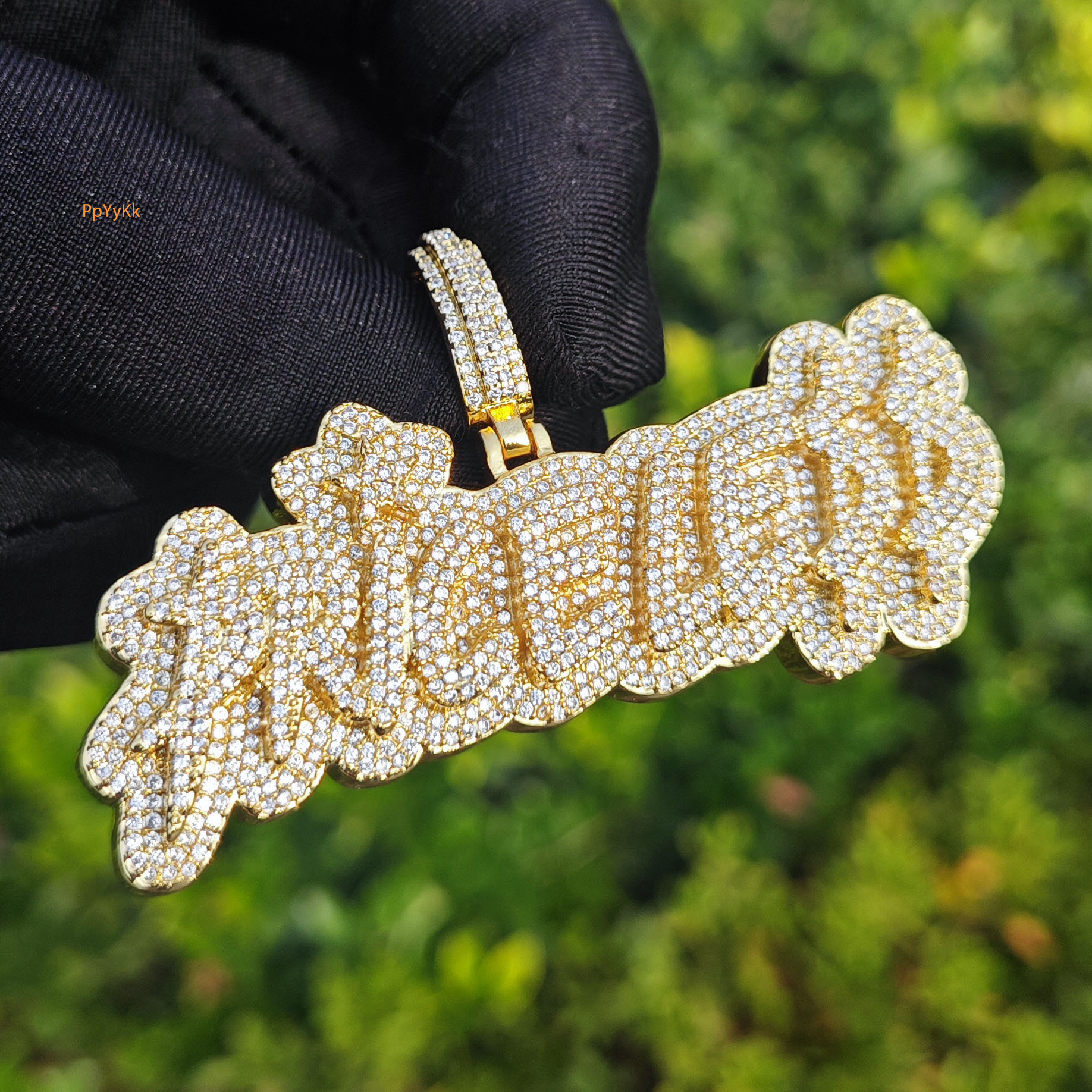 Women Fashion Hip Hop Letter Pendant Real Gold Plated Iced Out VVS Moissanite Bling Bling Personalized Alphabet Versatile Jewelry Passes the Diamond T