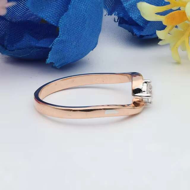 Chic & Simple Rose Gold Wedding Set - Matching Stud Earrings Included