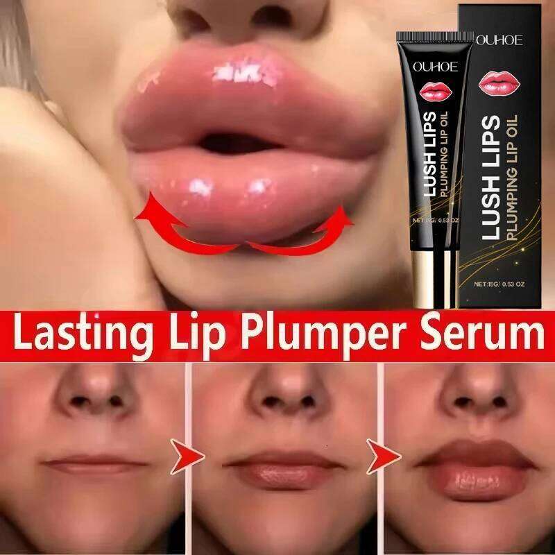 Oil Instantly Volumising Increase Elasticity Long-lasting Moisturize Lip Plumper Gloss Sexy Beauty Makeup free shipping