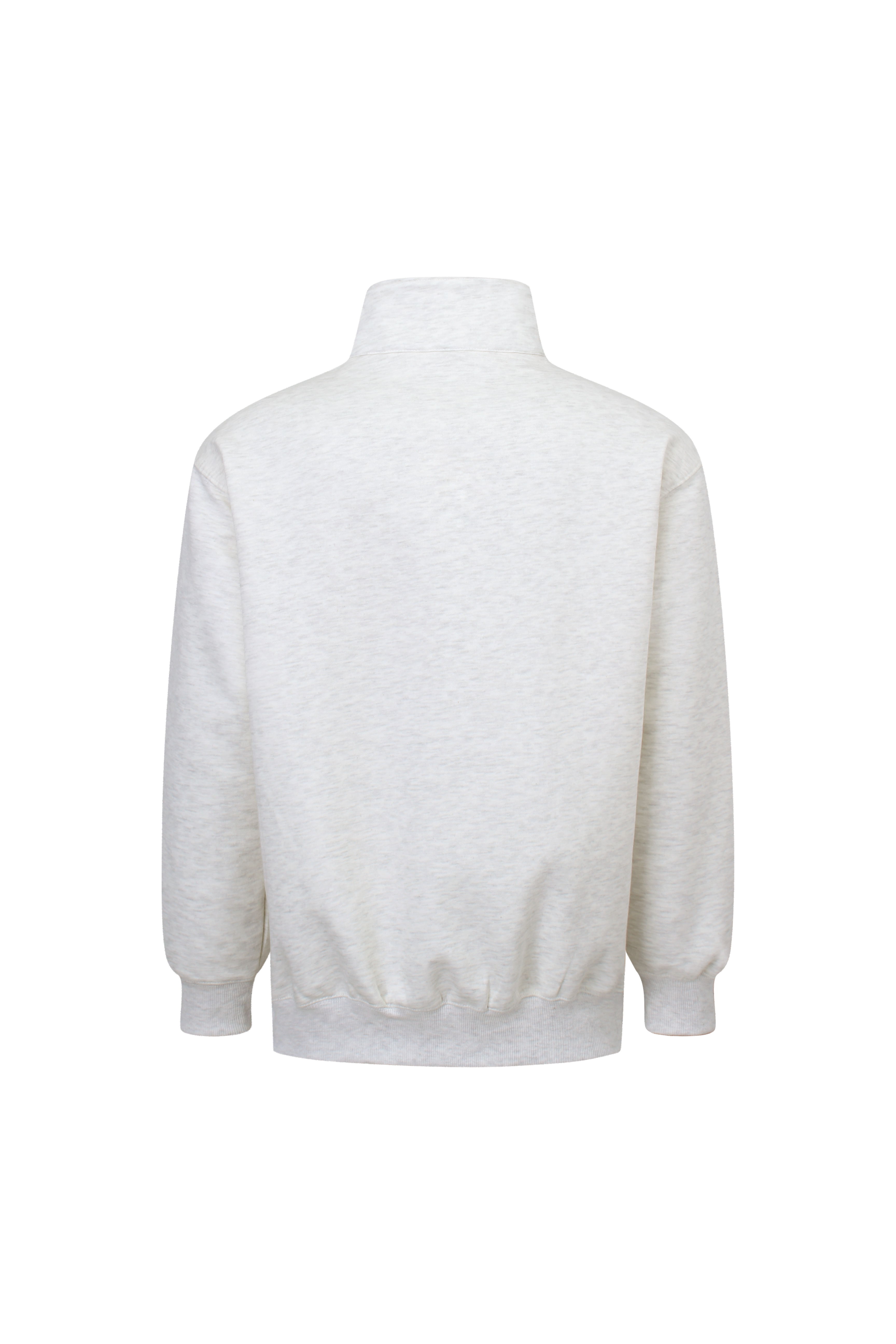 Solid color stand-up collar heavyweight sweater men's and women's spring and autumn casual loose sweatshirt half-zip jacket hot-sale product