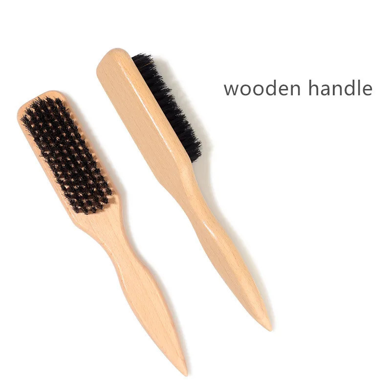 Boar Bristle Slick Back Hair Brush for Sleek Ponytail Bun Smoothing Baby Hairs Flyaways Edge ControlWooden Teasing Comb 250625