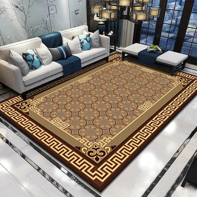 Chinesestyle Carpet Living Room Area Rug Nonslip 3D Printing Office Coffee Table Floor Mat Home Bedroom Study Mats 250626