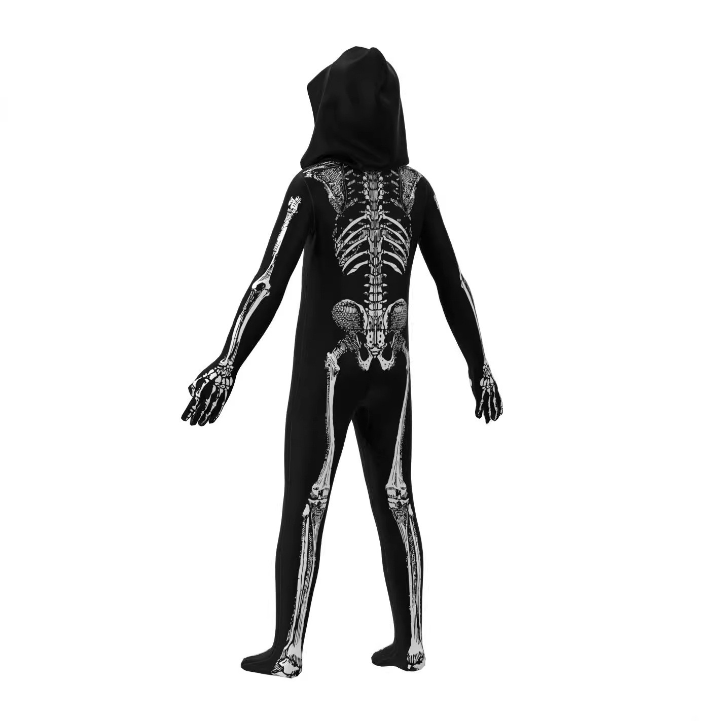 Children's costumes, anime games, role-playing costumes, Halloween costumes, funny scary COS hooded zombie skull role costumes.