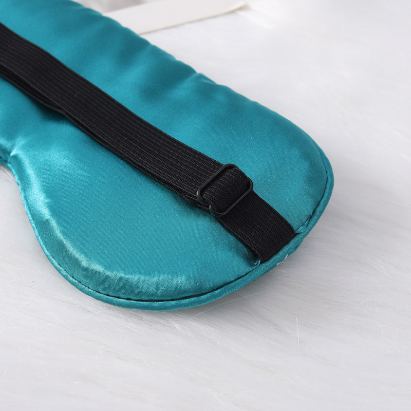 Eye mask in stock - silk sleep mask with blackout printing and five-pointed stars. Perfect for naps, travels, home use. Adjustable tightness.