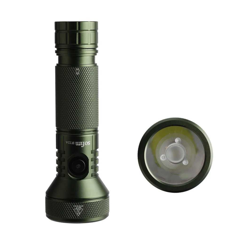 Sofirn IF22A LED Flashlight 21700 USB C 3A SFT40 2100lm 680M Throw Rechargeable Powerful Reverse Charging Torch Outdoor W250701