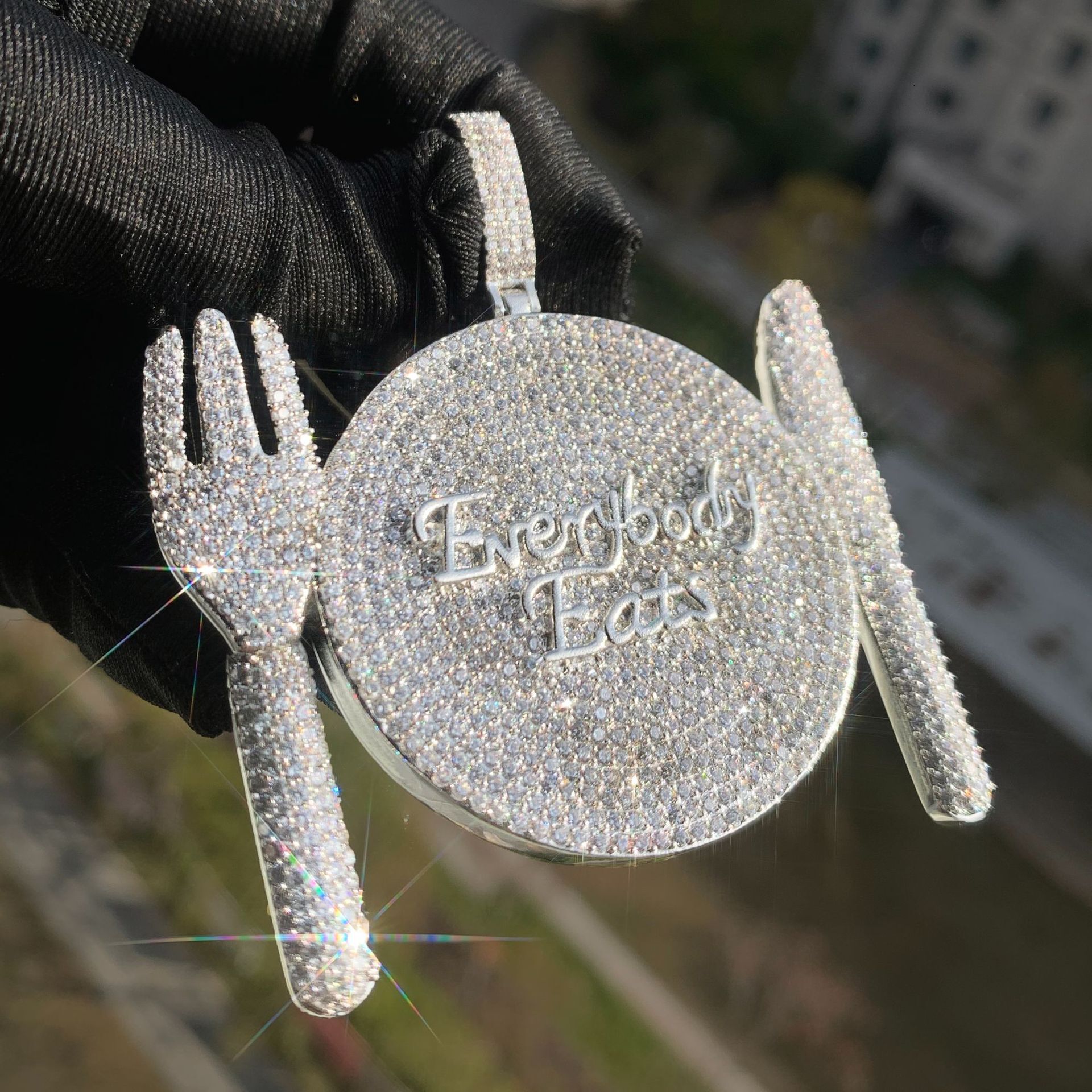 Luxury VVS Moissanite Jewelry Hip Hop New Release Plate Pendant Iced Out Minimalist Edgy Bling Trendy Necklace Accessory Passes the diamond tester